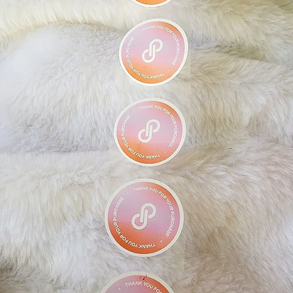Roll of 300 Thank you for your Purchase P Posh logo stickers